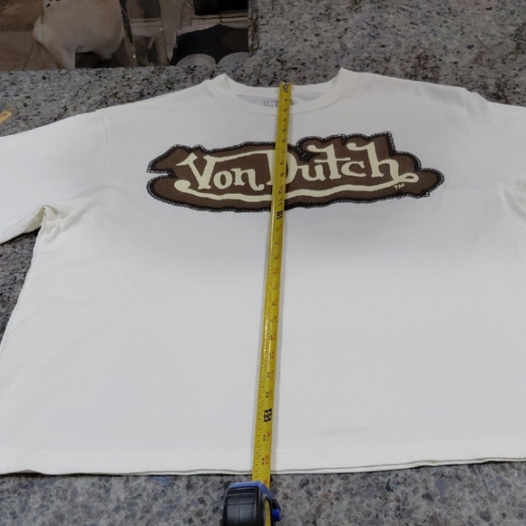 "Von Dutch" NWOT! Unisex, Cream T-Shirt with Brown Logo. Perfect Condition.... - Picture 7 of 10